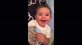 Toddler Tik tok laughing filter hahaha funny