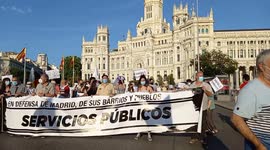 Manifestación en defensa de Madrid de sus barrios y pueblos por los servicios públicos