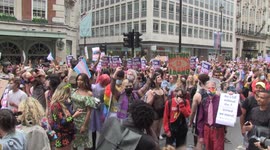 Trans rights activists boo and jeer outside London's Royal Academy over transphobia row