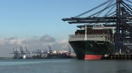 Covid-19 Quarantine for massive container ship MSC Erica at Port of Felixstowe UK, 26 June 2021