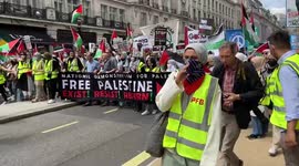 Free Palestine protest in Regent Street, London, United Kingdom 26 June 2021