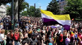 Huge Pride march held in Nantes, France