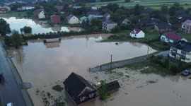 Flash flood causes damage in eastern Poland