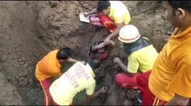 Firefighters rescue labourers trapped in landslide in eastern India