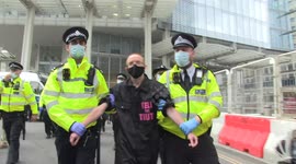 Extinction Rebellion protesters arrested & carried away by police at 'Free the Press' march in London