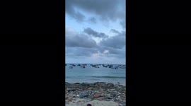 Beautiful scenery in Vietnam Blue beach Charming scenery - A place you can't miss