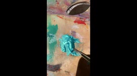 ''L O V E' - Painting a Blue-Colored Heart '