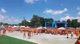 Euro 2020 – Dutch Fans At Fan Zone In Budapest Ahead Of Game With Czech