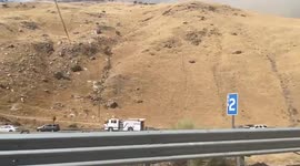 US: Shell Fire Breaks Out Near Freeway In Southern California