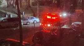 Car accident in Koreatown, Los Angeles