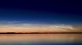 Noctilucent clouds Time-Lapse taken at Gull Lake, Alberta, Canada on June 26th, 2021.