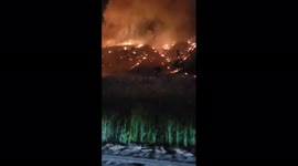 US: Shell Fire Breaks Out Near Freeway In Southern California 5