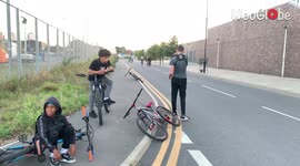 ''Bike Swerving' Gone Wrong - Instant Regret '