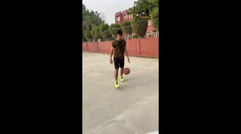 'Indian Boy Slays Jaw-Dropping Basketball Trick Shot'