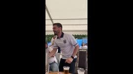 Vardy's on fire! Boisterous England fans in Wembley revive Russia World Cup chant before England-Germany clash