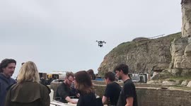 David Beckham TV commercial drone fail in Dorset: further footage