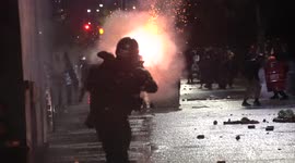 Anti-government protesters clash violently with police in Colombia on two-month anniversary of movement