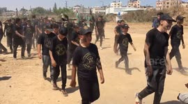Military Training Camp for Children in Gaza After the Last Aggression 2021 .