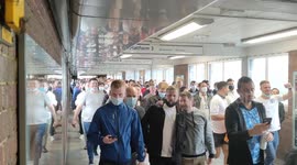Atmosphere builds to England-Germany as fans chant in Wembley Park tube station