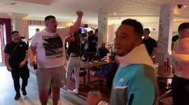 England fans celebrate win after 2-0 win against Germany in Euros 2020