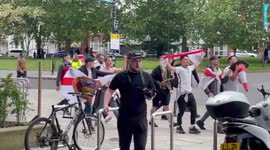 Newsflare Edit - England fans sing infamous 'Two World Wars and One World Cup' chant after dispatching Germany in Euro 2020 clash