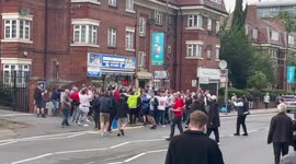 Triumphant fans sing 'World in Motion' after defeat of Germany in Euro 2020 Round of 16 clash