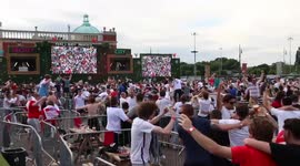 Watch moment England supporters celebrate Harry Kane's goal at fan park in Stretford