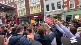 Police cut short England supporters over celebration in Covent Garden