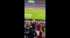England fan at Wembley captures delirium in stands as Kane heads in decisive goal against Germany