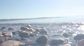 incoming tide in British Columbia, with texada island in the background