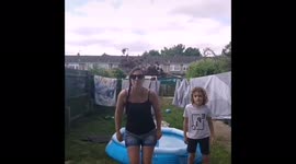 'Boy Falls into Pool While Making a TikTok with Mom '