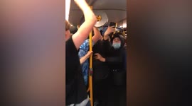 England supporters hurl themselves into BUS while celebrating Euro 2020 win over Germany