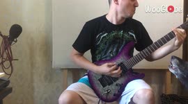 Dog loves howling along to its owner's heavy metal guitar sessions