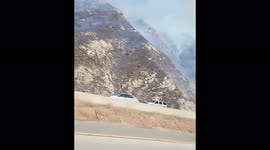 US: Shell Fire Breaks Out Near Freeway In Southern California 7