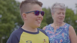 Emotional moment colour blind cricketer see red ball for the first time after wearing corrector glasses