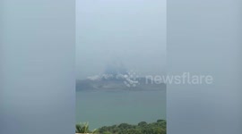 Residents scream as Taal volcano emits smoke and alert level rises in the Philippines