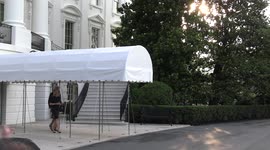 President of the United States Joe Biden and First Lady of the United States Jill Biden depart The White House in Washington, DC on July 1, 2021 to travel to Surfside, FL