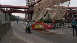 Police patrol during lockdown in Dhaka, Bangladesh