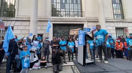 Former Guantanamo inmate joins pro~Uighur protest outside Chinese Embassy in London