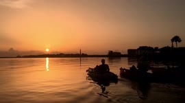 Morning Gold Kayaking on Clear Lake with Friends Near Southshore Lighthouse
