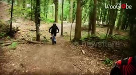 'Cyclist's Epic Crash in the Woods Caught on Helmet Cam'
