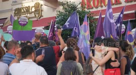 Women gather in Istanbul on the day Turkey officially withdraws from the Istanbul Convention