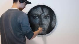 Brazilian artist creates stunning portrait of Michael Jackson using string