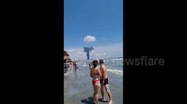 Beachgoers in Romania shocked after explosion at nearby oil refinery
