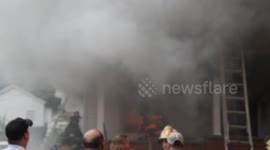 2nd alarm working house fire, kulpmont, pennsylvania 1 ff injured