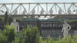 GVs of Stadio Olimpico on eve of England-Ukraine clash