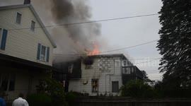 Raging fire in Pennsylvania melts firefighter's ladder and leaves 1 injured
