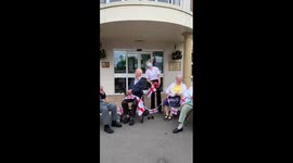 Elderly residents of Swindon care home cheer on England ahead of Ukraine clash