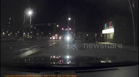 Accident waiting to happen fool with a spotlight in a jeep, Shamokin, Pennsylvania