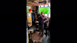 Euro 2020: England fan plays bagpipes with bar stool ahead of match against Ukraine